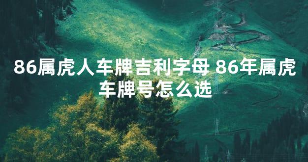 86属虎人车牌吉利字母 86年属虎车牌号怎么选